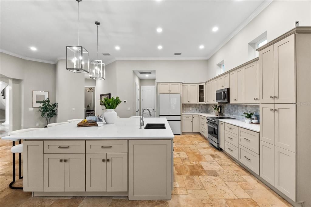 Interior, Kitchen, Pendant Lights, Recessed Lighting