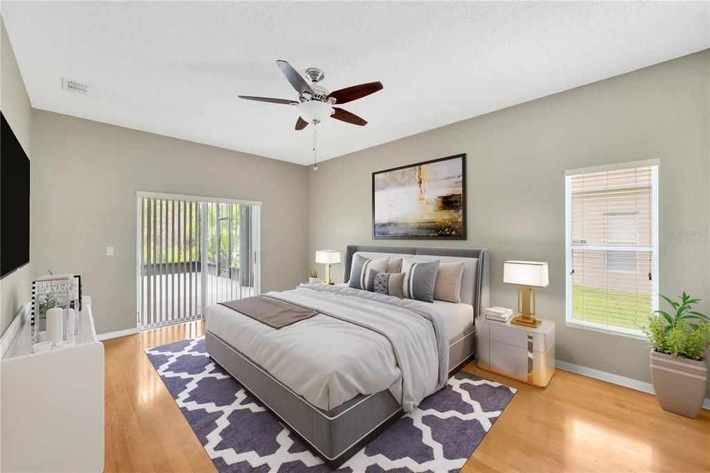 Bedroom, Interior, Wood Texture Flooring