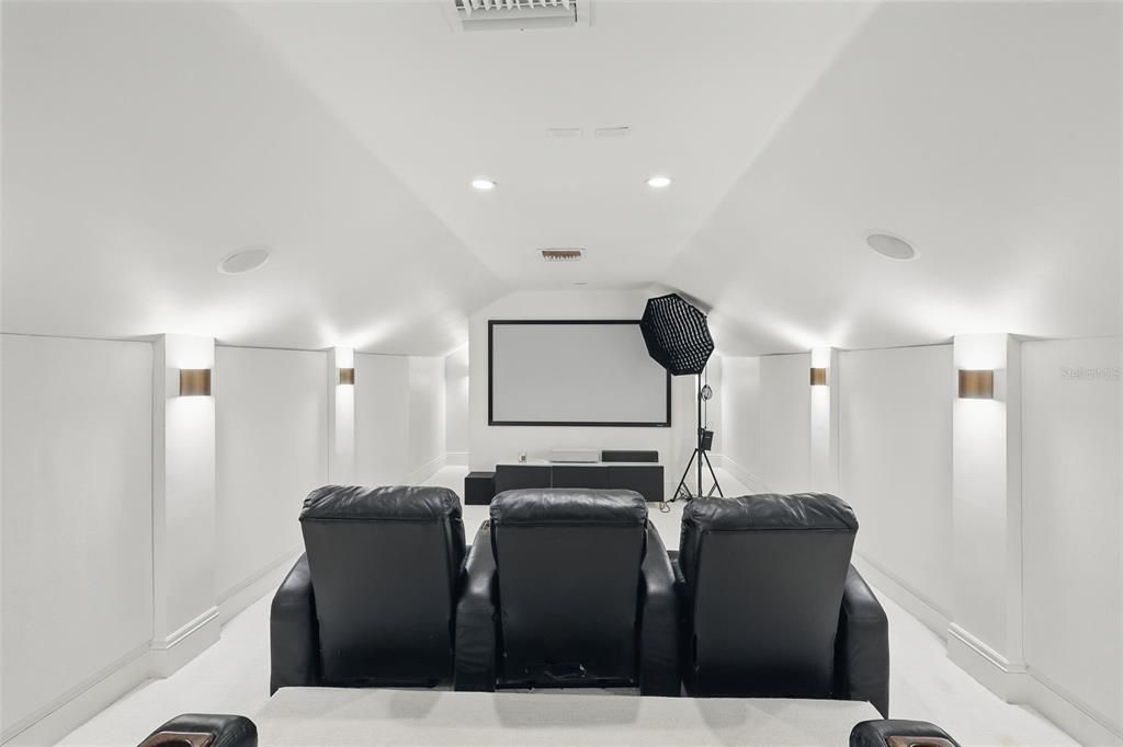 Home Theatre Room, Interior, Projection Screen, Recessed Lighting, Theatre Room