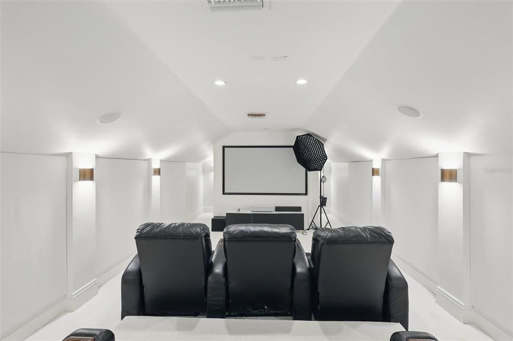 Home Theatre Room, Interior, Projection Screen, Recessed Lighting, Theatre Room