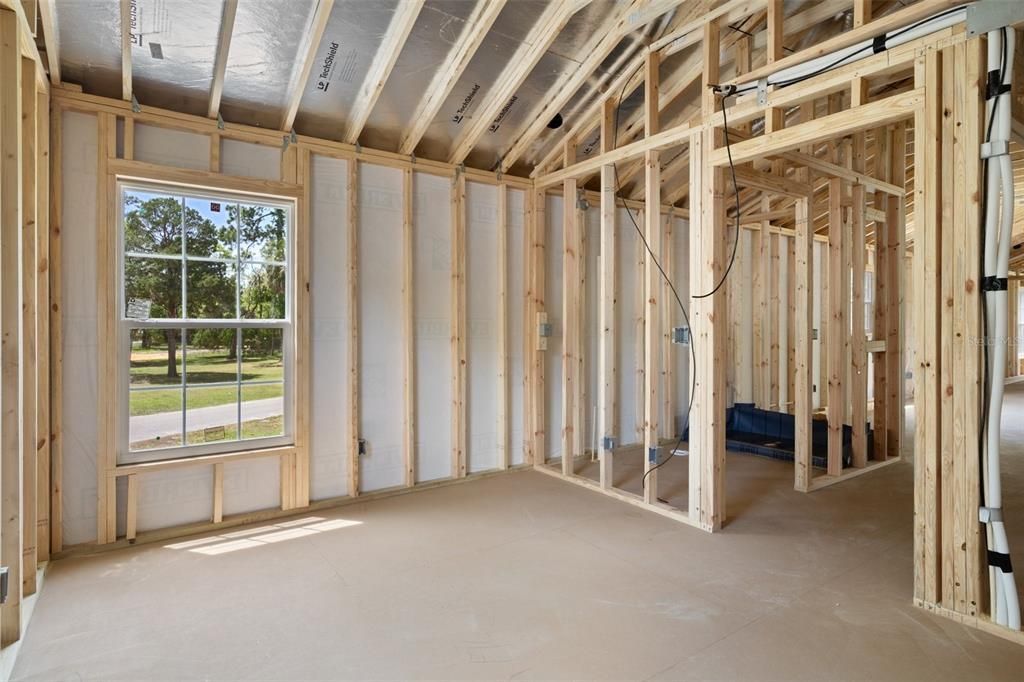 Empty room, Interior, Wooden Beams, Wooden Walls