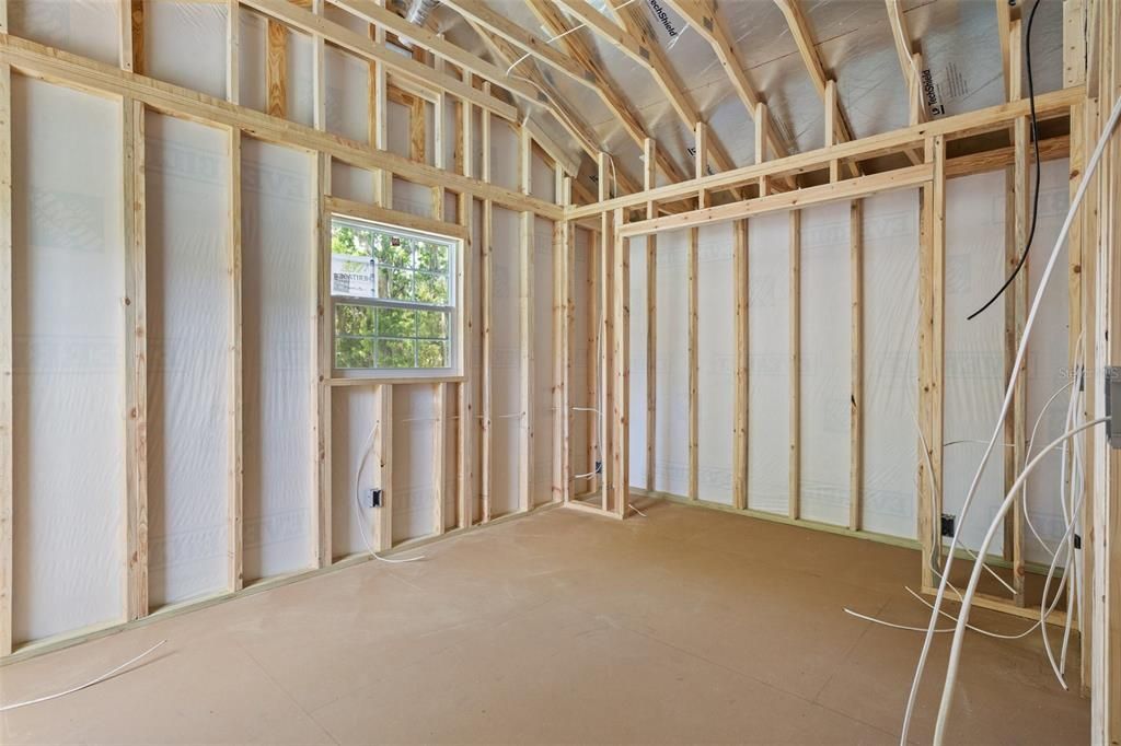 Empty room, Interior, Wooden Beams