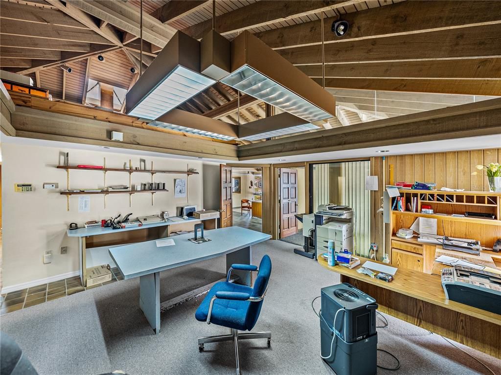 Home Office, Interior, Wooden Beams, Wooden Ceilings