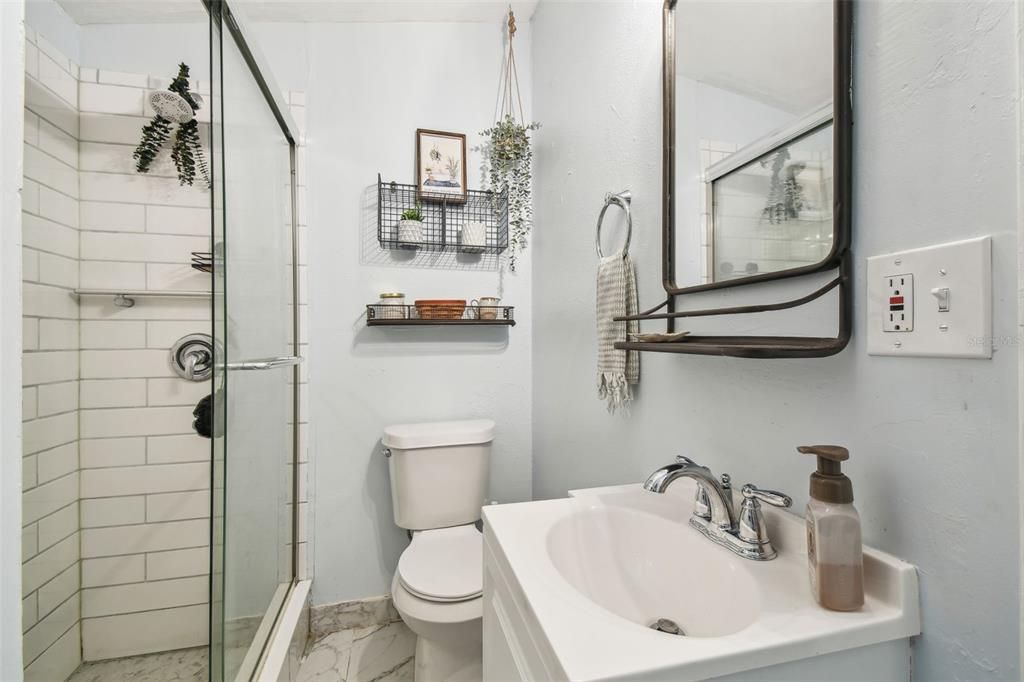 Bathroom, Glass Shower, Interior, Marble