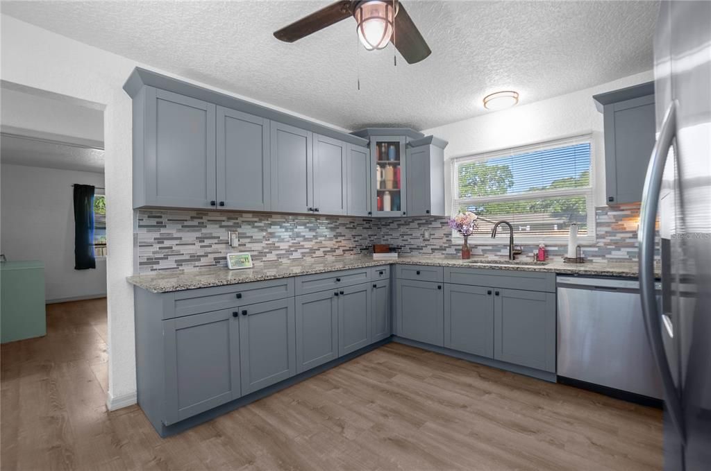 Interior, Kitchen, Wood Texture Flooring