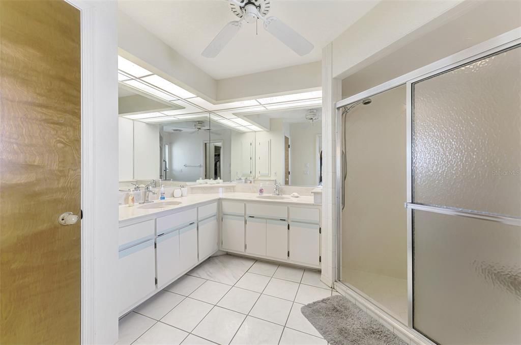 Bathroom, Dual Sink Vanities, Glass Shower, Interior