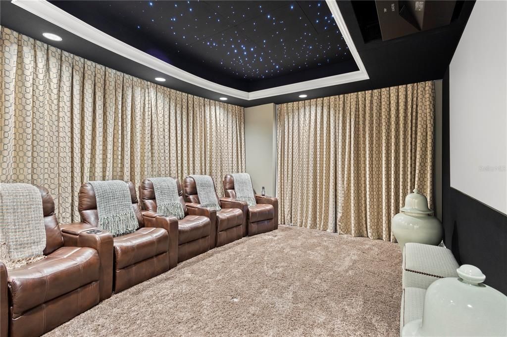 Home Theatre Room, Interior, Projection Screen, Recessed Lighting, Theatre Room