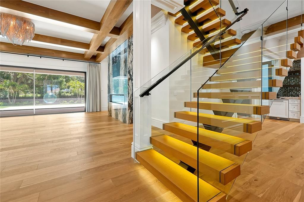 Interior, Wooden Beams, Wood Texture Flooring