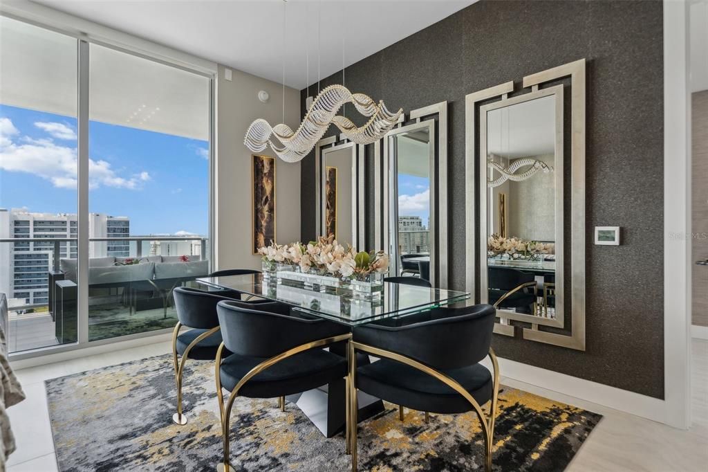 Dining room, Interior, Pendant Lights
