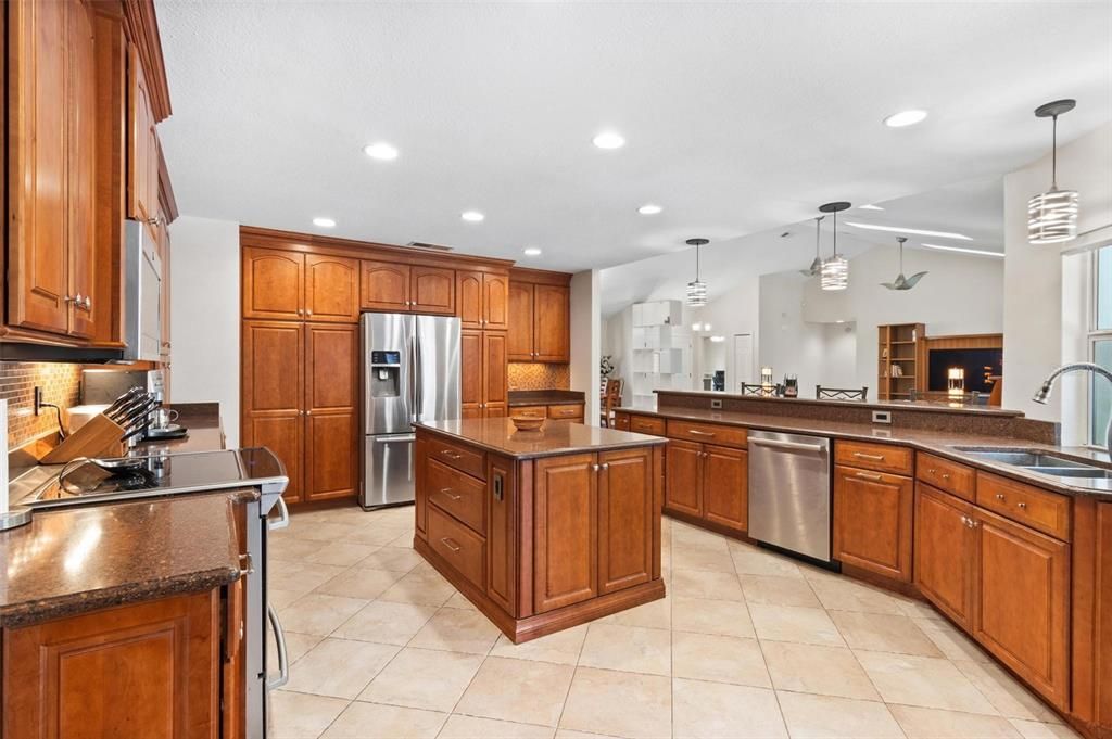 Interior, Kitchen, Pendant Lights, Recessed Lighting, Stainless Steel Appliances