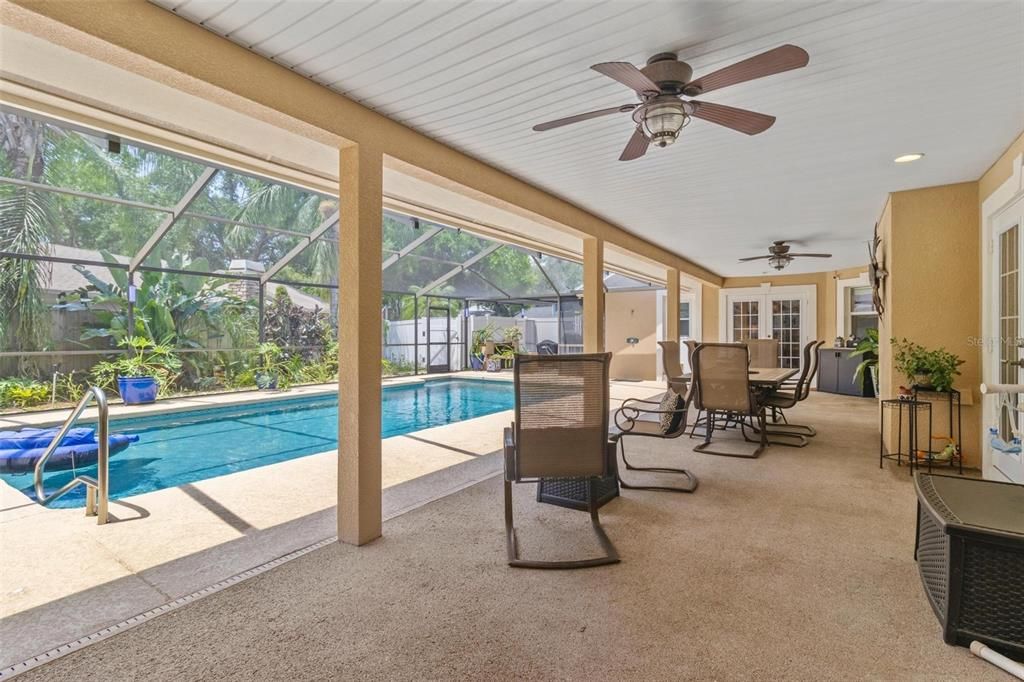 Dining room, Glass Ceilings, Interior, Pool, Recessed Lighting, Sun Room