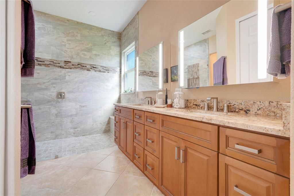 Bathroom, Dual Sink Vanities, Interior, Marble Walls