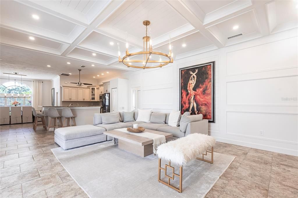 Chandelier, Interior, Kitchen, Living room, Pendant Lights, Recessed Lighting