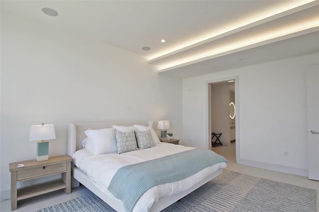 Bedroom, Interior, Recessed Lighting