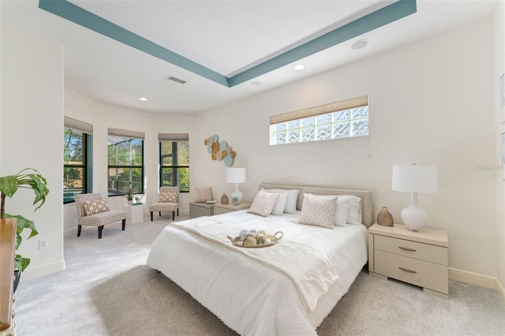 Bedroom, Interior, Recessed Lighting