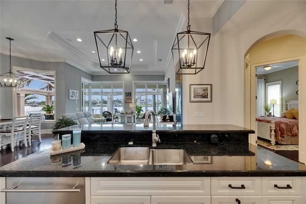 Dining room, Interior, Kitchen, Living room, Pendant Lights, Recessed Lighting