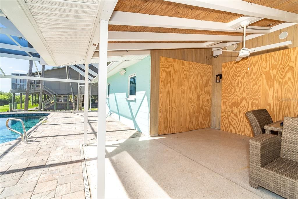 Interior, Pool, Sun Room, Wooden Walls