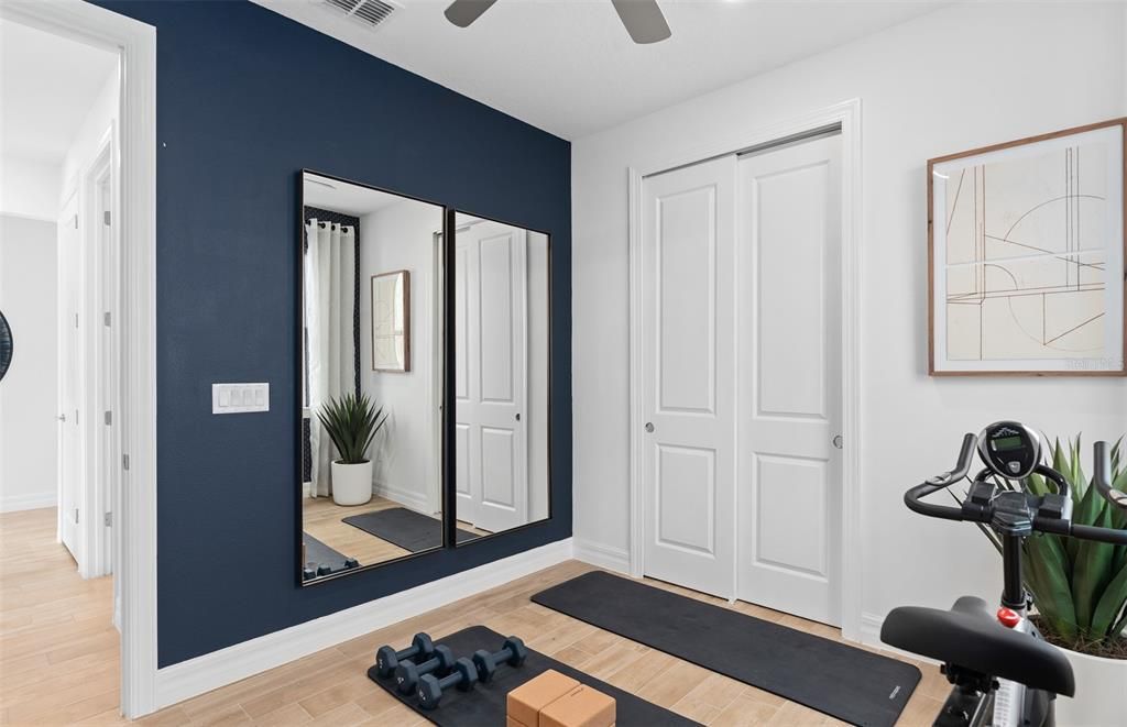 Fitness Equipment, Interior, Wood Texture Flooring