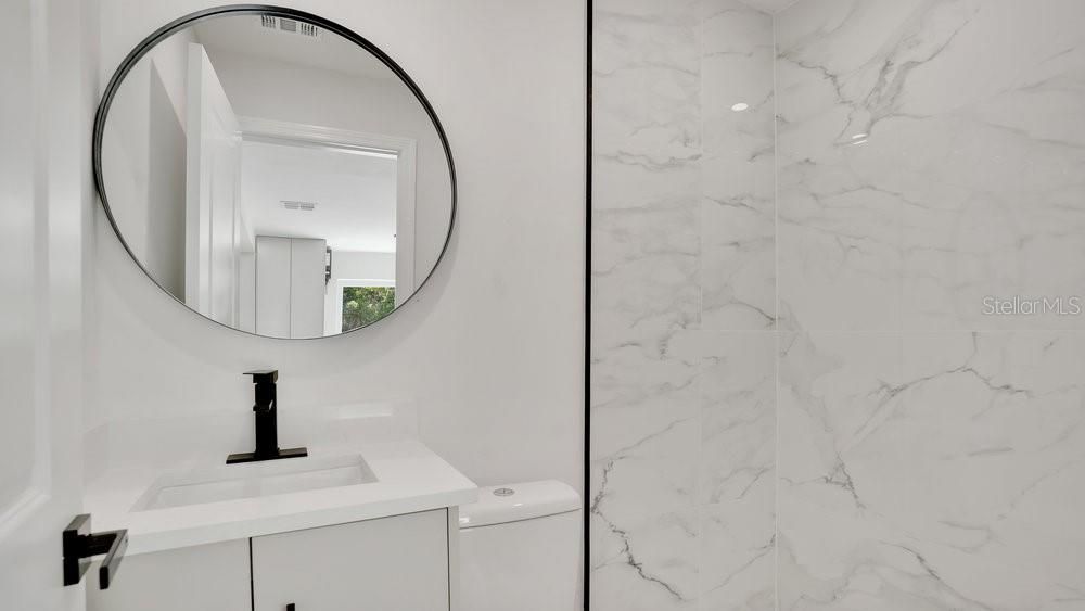 Bathroom, Interior, Marble Walls
