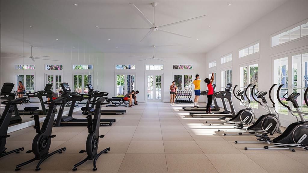 Fitness Equipment, Gym, Interior, Recessed Lighting
