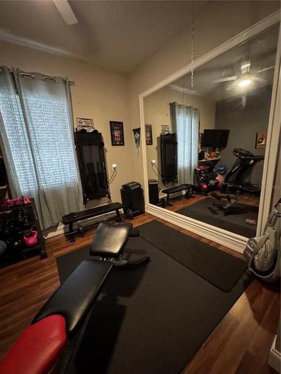 Fitness Equipment, Interior, Wood Texture Flooring