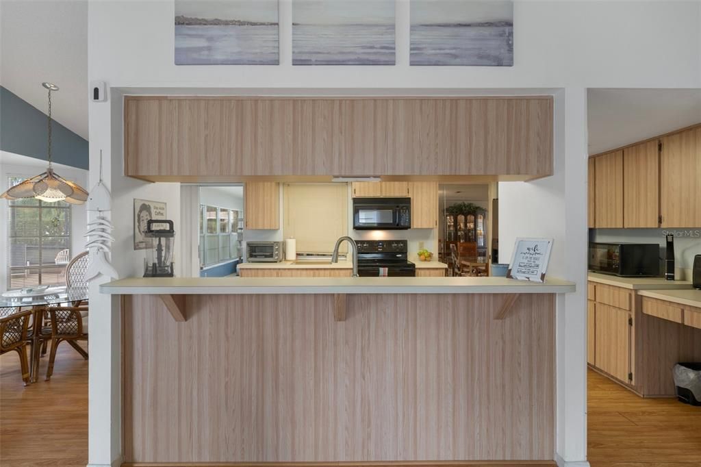 Interior, Kitchen, Pendant Lights, Stainless Steel Appliances, Wood Texture Flooring