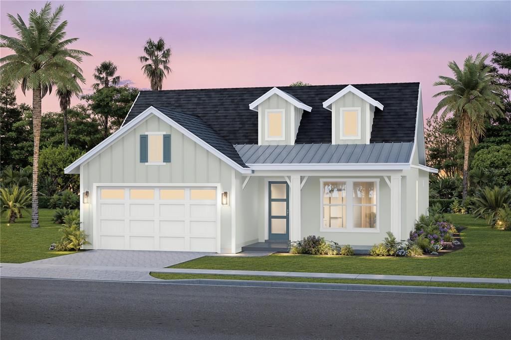 Attached, Exterior, Facade, Farmhouse