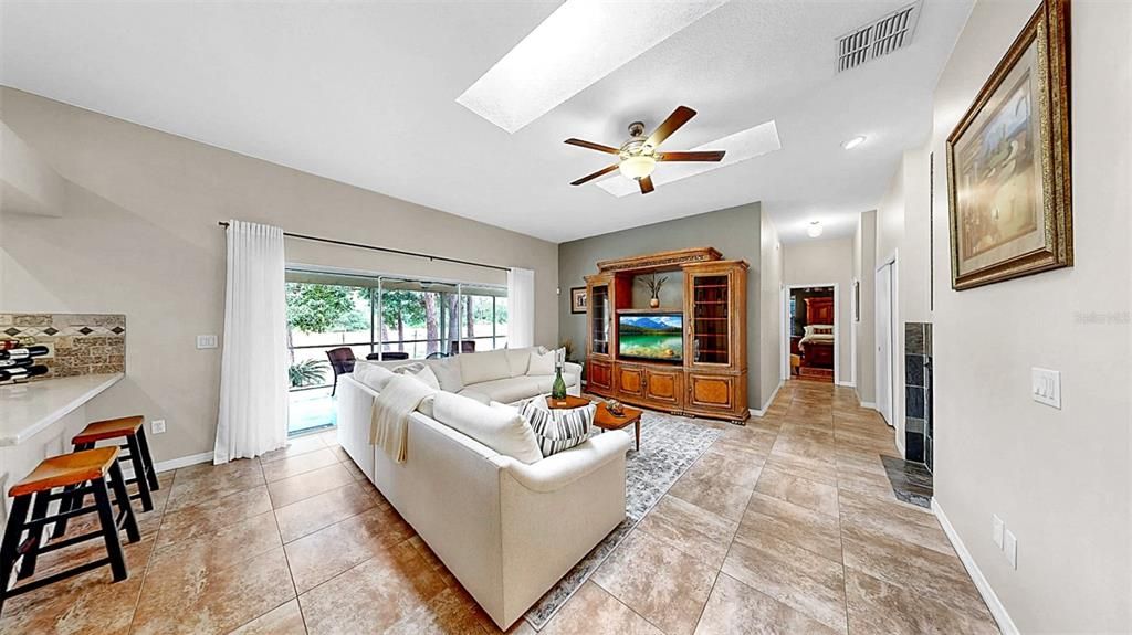 Interior, Living room, Recessed Lighting