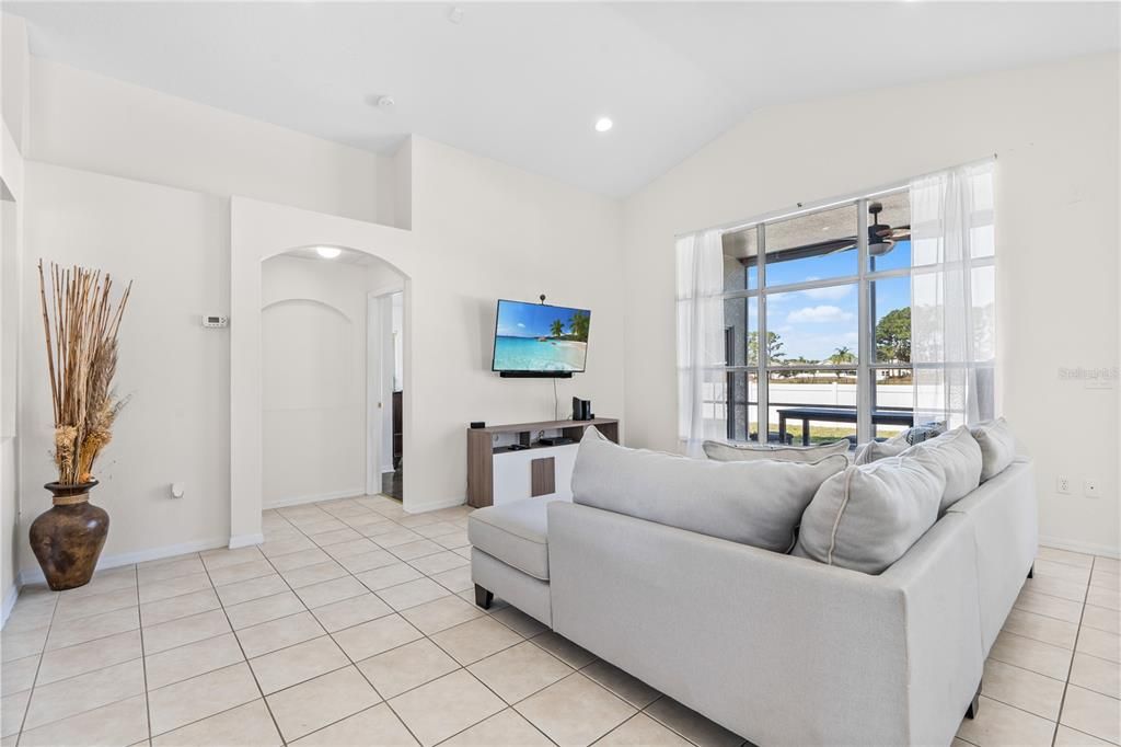 Interior, Living room, Recessed Lighting