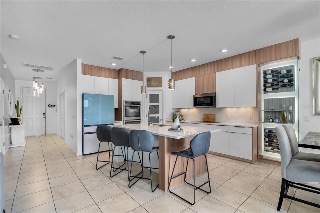 Interior, Kitchen, Pendant Lights, Recessed Lighting, Stainless Steel Appliances