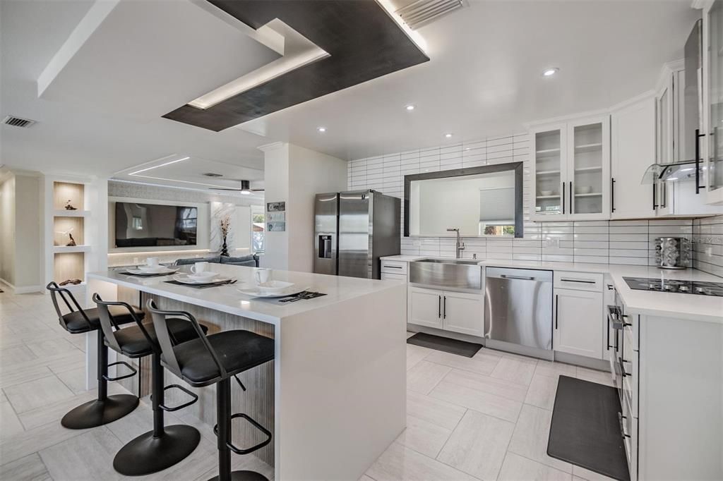 Interior, Kitchen, Recessed Lighting, Stainless Steel Appliances