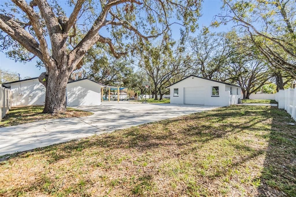Backyard, Detached Garage, Exterior