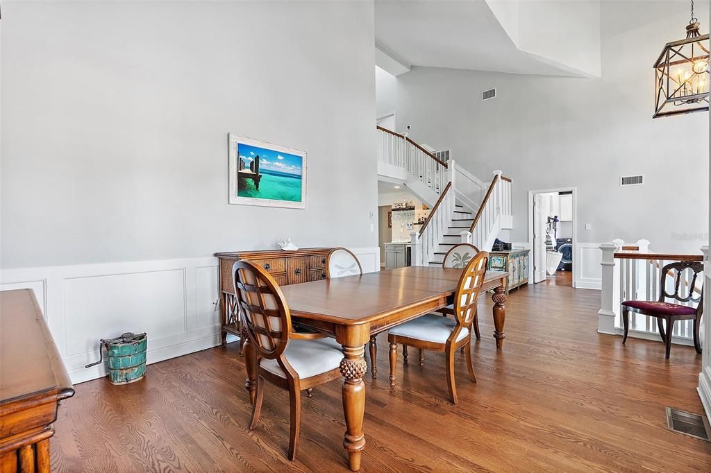 Dining room, Interior, Wood Texture Flooring