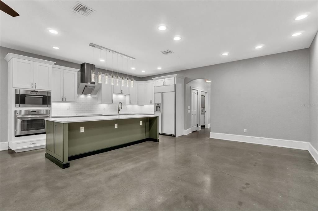 Interior, Kitchen, Pendant Lights, Recessed Lighting, Stainless Steel Appliances