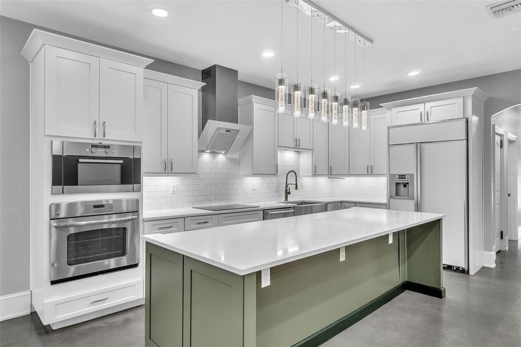 Interior, Kitchen, Pendant Lights, Recessed Lighting, Stainless Steel Appliances