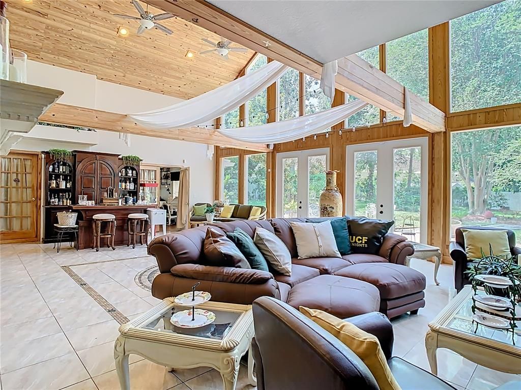 Interior, Living room, Wooden Ceilings, Wooden Walls