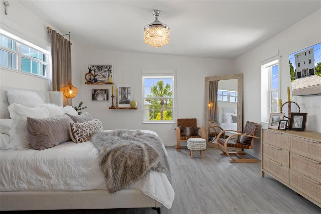 Bedroom, Interior, Wood Texture Flooring