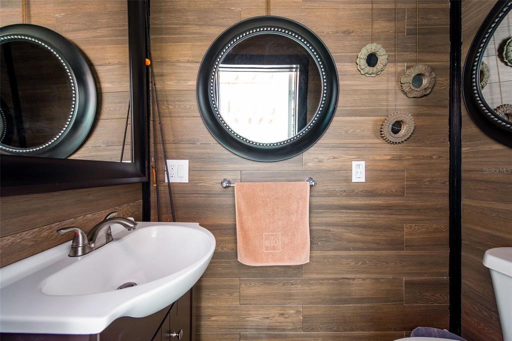 Bathroom, Interior, Wooden Walls