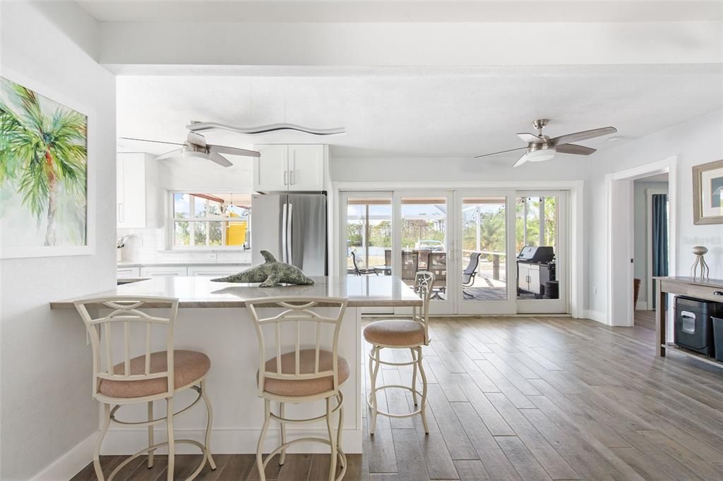 Interior, Kitchen, Wood Texture Flooring