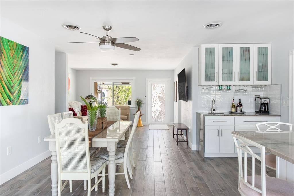 Dining room, Interior, Wood Texture Flooring