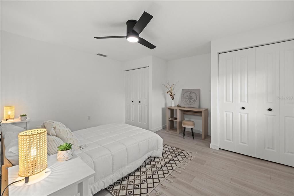 Bedroom, Interior, Wood Texture Flooring