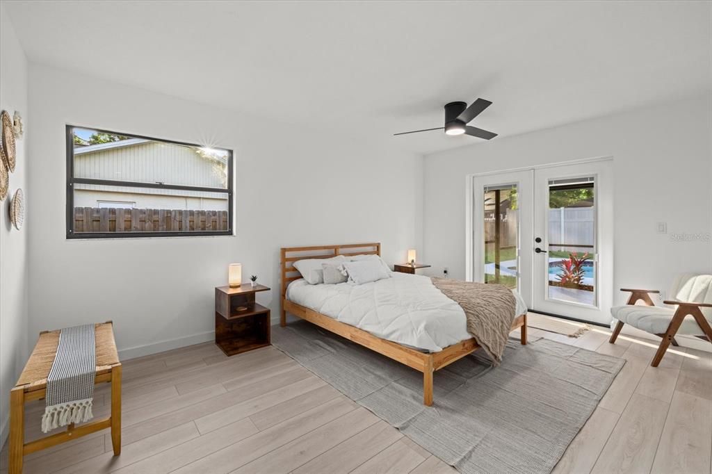 Bedroom, Interior, Wood Texture Flooring