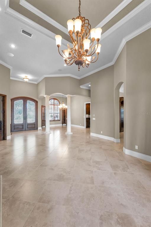 Chandelier, Interior, Recessed Lighting
