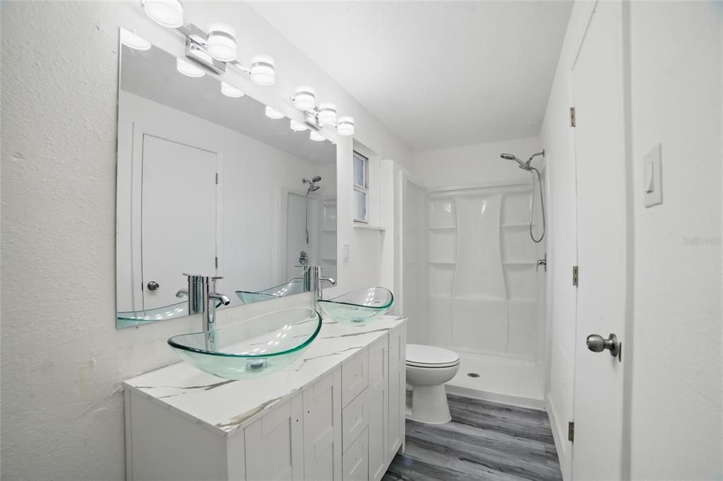 Bathroom, Interior, Wood Texture Flooring