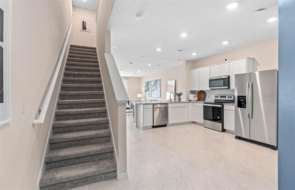 Interior, Kitchen, Recessed Lighting, Stainless Steel Appliances