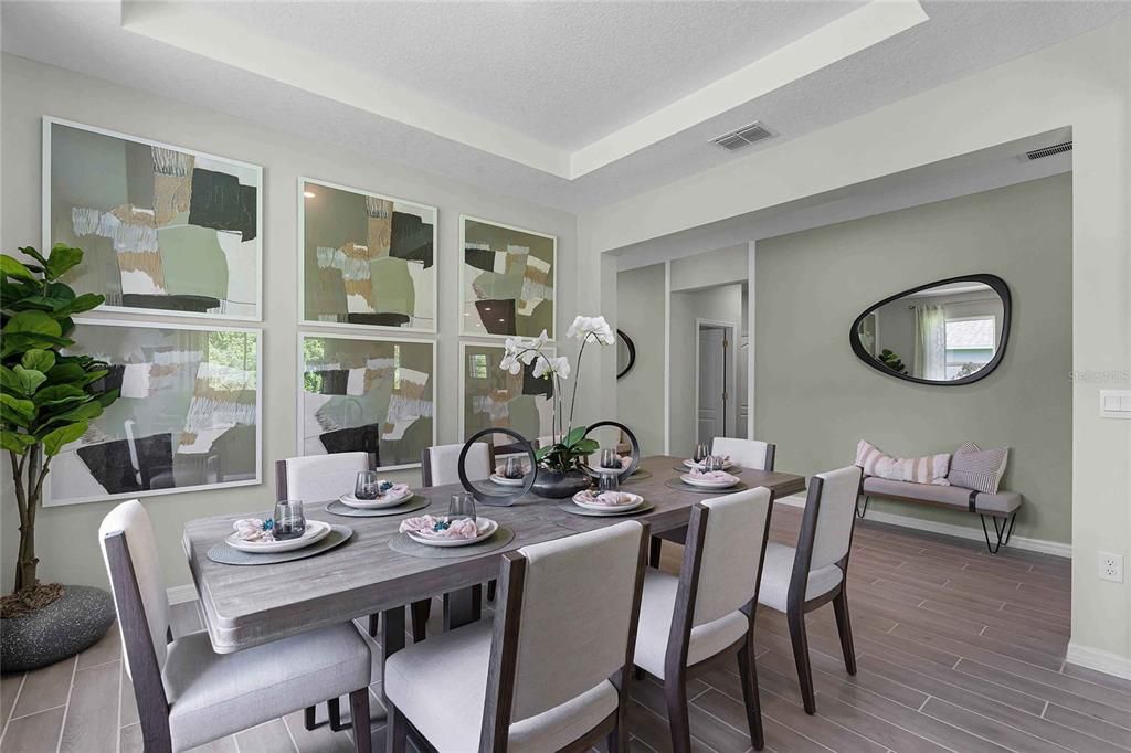 Dining room, Interior, Wood Texture Flooring