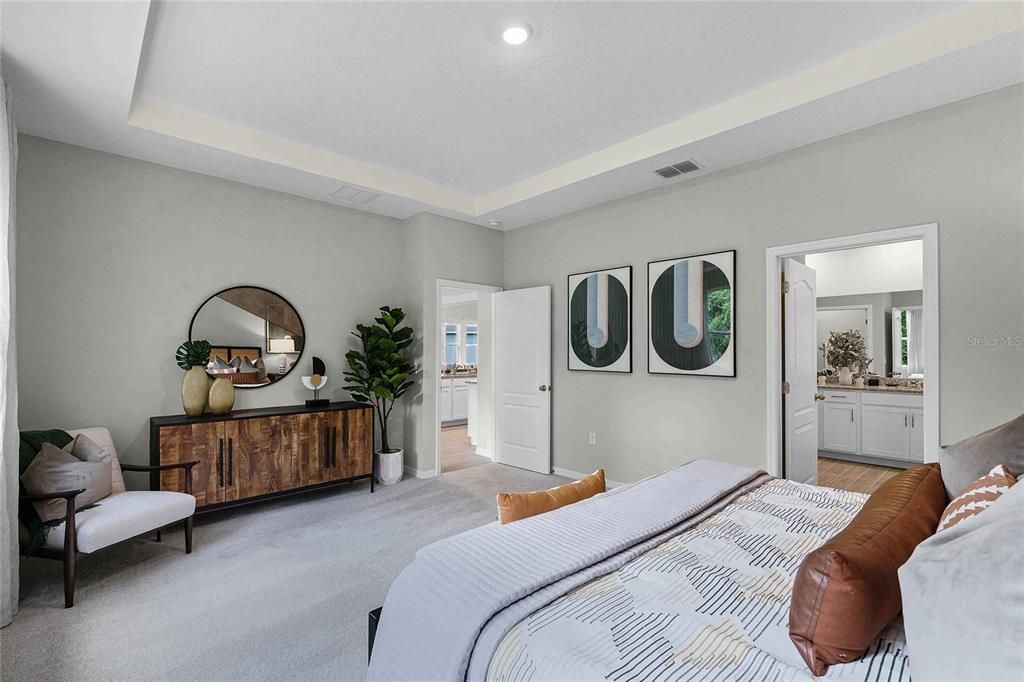 Bedroom, Interior, Recessed Lighting