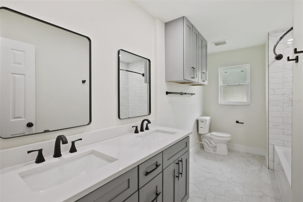 Bathroom, Dual Sink Vanities, Interior, Marble