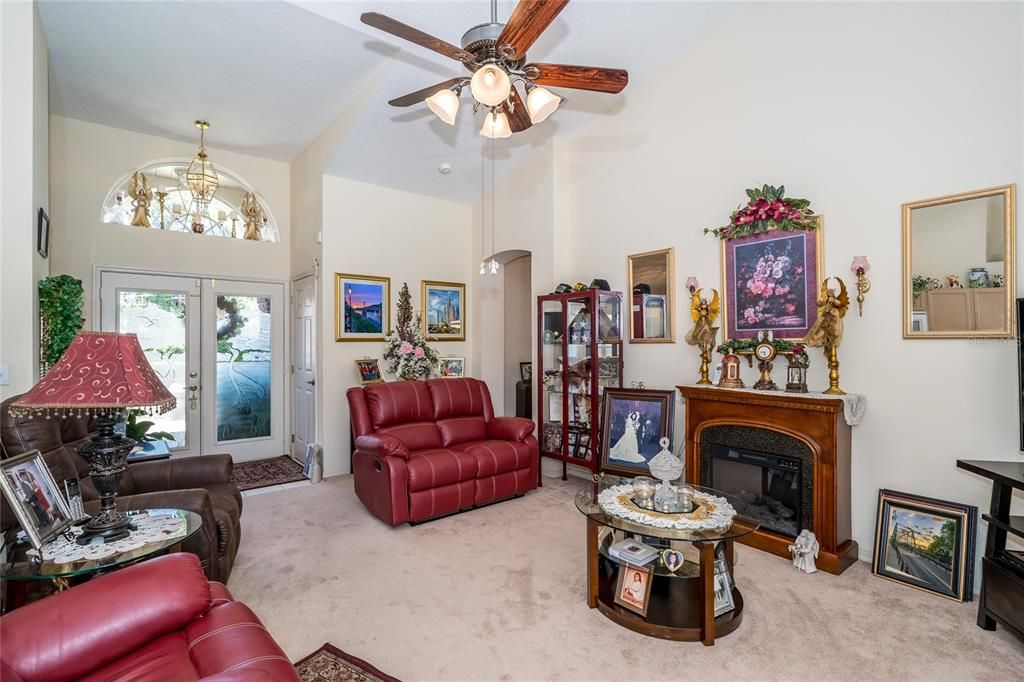 Chandelier, Fireplace, Interior, Living room, Pendant Lights