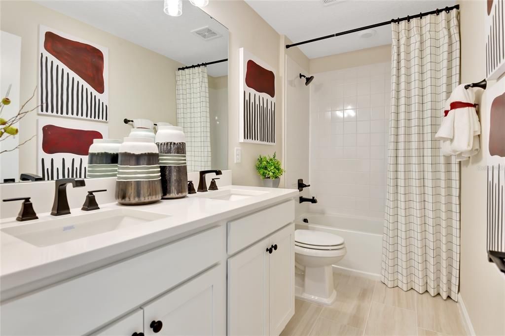 Bathroom, Dual Sink Vanities, Interior, Wood Texture Flooring